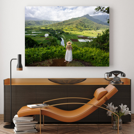 Canvas Print Nature Woman Mountain View 40x30 cm