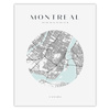 Poster Montreal city map circle 40X50 cm + gold frame