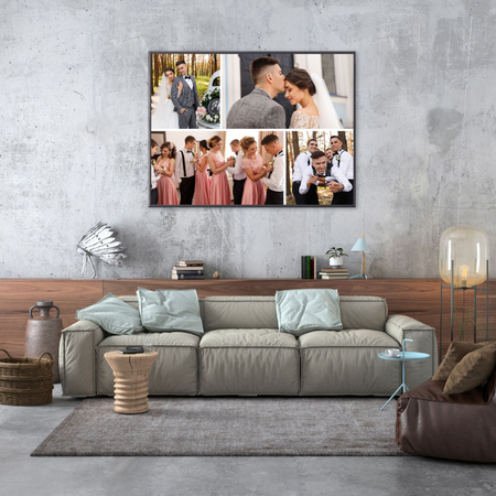 Your photo as a poster + turquoise frame 50x40 cm