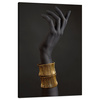 Canvas Print Black Hand Gold Bracelets 80x120 cm