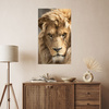 Canvas Print Terrible Beautiful Lion Brightness Animal 80x120 cm