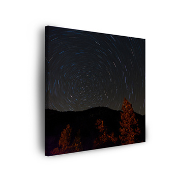 Canvas Print Nature Forest Night Mountains Abstract Trees 90x90