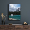 Canvas Print Nature Cottage by the Mountain Lake 30x40 cm