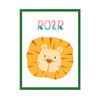 Children's Roar poster 40X50 cm + green frame