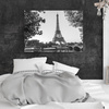 Canvas Print Architecture Eiffel Tower Black and White 100X80 cm