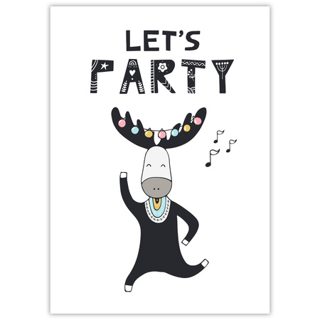 Let's party Birthday Poster 21X29.7 cm