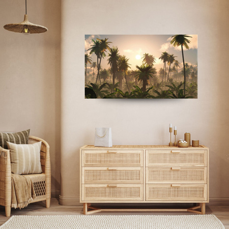 Canvas Print Sunset Palm Trees Nature 120x80 cm