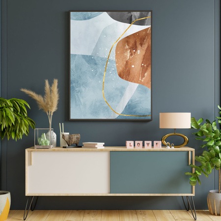 Poster Abstract 30X40 cm + gray stone frame