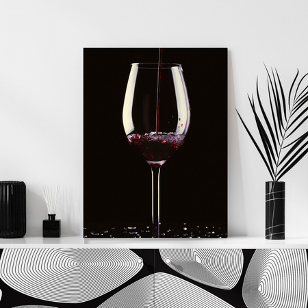 Canvas Print Kitchen Glass of Wine 40x60 cm