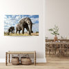 Canvas Print Large Gray Elephants Africa Nature 100x80 cm