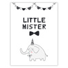 Little mister Birthday Poster 30X40 cm + white frame