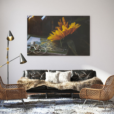 Canvas Print Botany Sunflower Book 40x30 cm