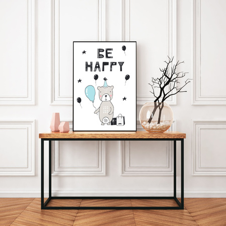 Be happy Birthday Poster 50X70 cm + gold frame