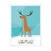 Children's Unique poster 21X29.7 cm + white frame