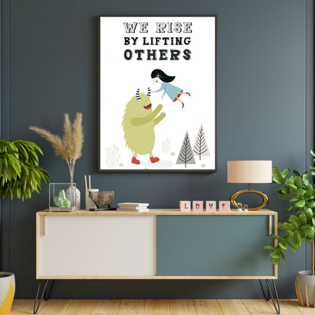 Children's poster We rise by lifting others 30X40 cm