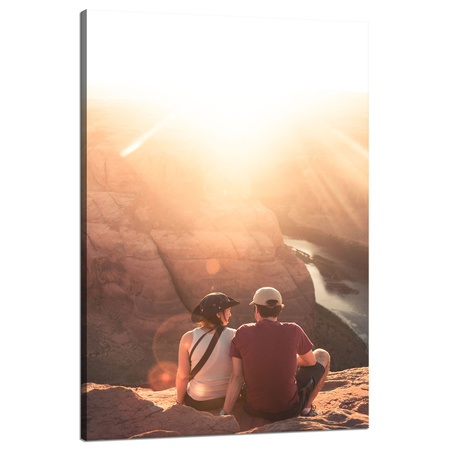 Canvas Print Grand Canyon Couple Sun River 80x120
