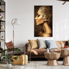 Canvas Print Profile of a Golden Woman Modern Style 80x120 cm