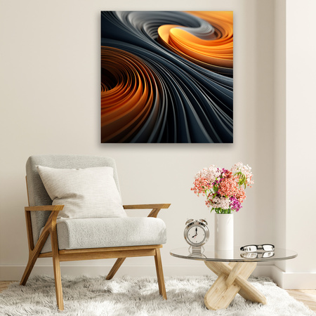Canvas Print Abstraction Swirls Spirals 90x90