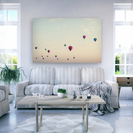 Canvas Print Youth Balloons Sky 90x60