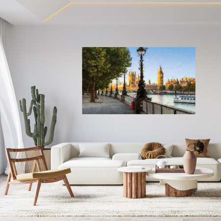 Canvas Print Pastels London Big Ben 100x80 cm
