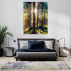 Canvas Print Forest Sun Trees Spring Morning 50x80 cm