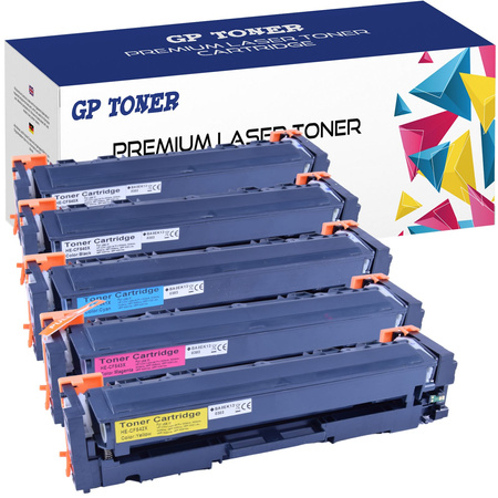 Set of 5x Replacement Toner for HP ColorJet Pro 254dw M274dn M270 Series GP-H404X/CF544X CMYKK Printer