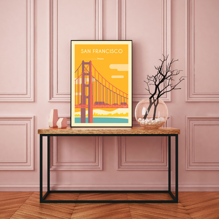 Poster of Mr. and Mrs. San Francisco 40X50 cm + gold frame