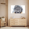 Canvas Print Abstract Black Terrible Lion 100x80 cm