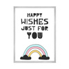 Birthday Poster Happy wishes just for you 40X50 cm + silver frame