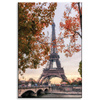 Canvas Print Eiffel Tower France Pastels Trees Autumn 80x120 cm