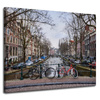 Canvas Print Bikes on the Amsterdam Bridge 100x80 cm