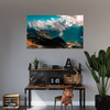 Canvas Print Mountains Snowy Peaks Clouds Nature 100x80 cm