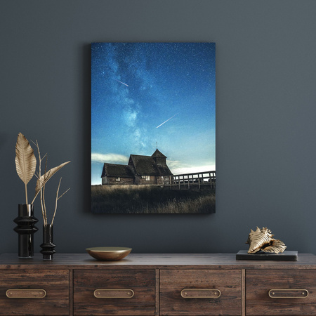 Canvas Print Space Falling Stars 30x40 cm