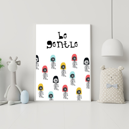 Children's poster Le gentle 40X50 cm + gold frame