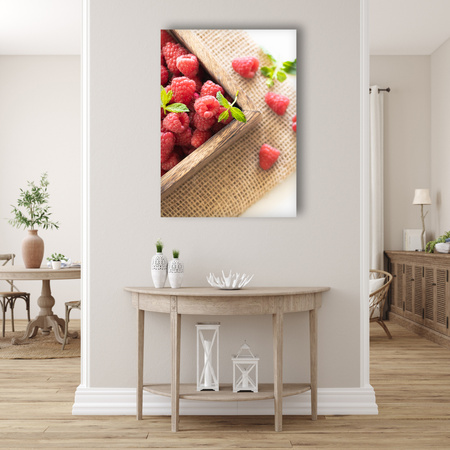 Canvas Print Freshness of Summer Raspberries Fruit Spring 80x120