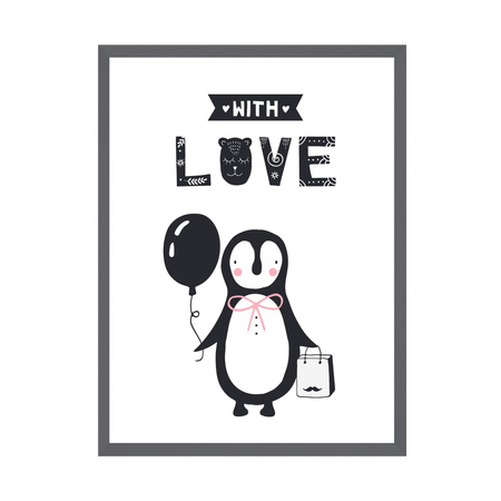 Birthday Poster With love_2 24X30 cm + gray stone frame