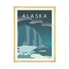 Alaska Cities poster 40X50 cm + gold frame