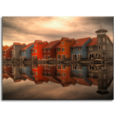 Canvas Print Nature Colorful Houses Netherlands 40x30 cm