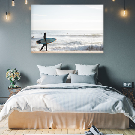 Canvas Print Surfing Sea Water Summer Beach 90x60