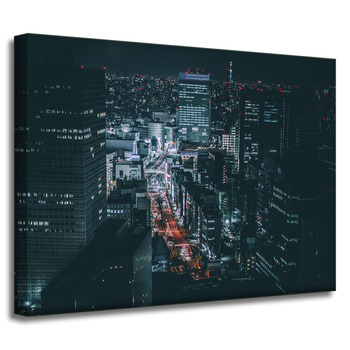 Canvas Print Tokyo Architecture at Night 40X30 cm