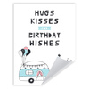 Hugs kisses Birthday Poster 30X40 cm