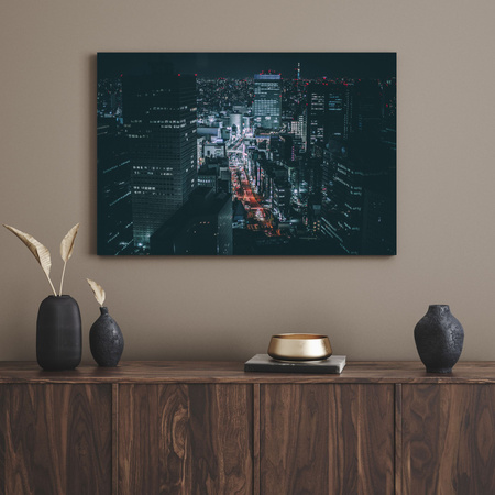 Canvas Print Tokyo Architecture at Night 40X30 cm