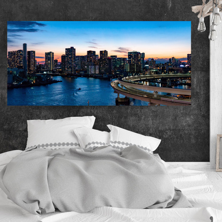 Canvas Print Architecture Rainbow Bridge Tokyo 150X50 cm