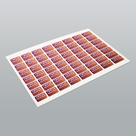 STICKERS with LOGO Rectangular with print Waterproof Text Photo 30x20 mm