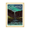 Poster Country of Iceland 40X50 cm + gold frame