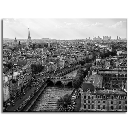 Canvas Print Architecture Paris Black and White 40X30 cm