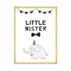 Little mister Birthday Poster 24X30 cm + gold frame