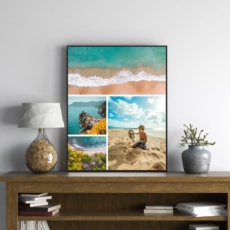 Your photo as a poster + yellow frame 30x40 cm