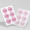STICKERS with LOGO Square with print Waterproof Text Photo 80x80 mm