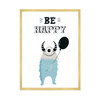 Children's Be Happy poster 40X50 cm + gold frame